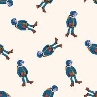 diver cartoon seamless pattern background N2