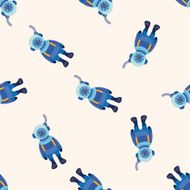 diver cartoon seamless pattern background N4