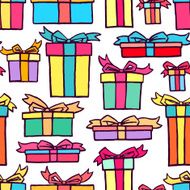 seamless background with colorful gifts N2