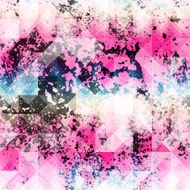 Pink grunge geometric pattern