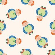 fatty cartoon seamless pattern background