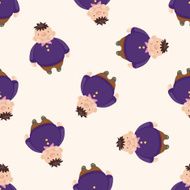 fatty cartoon seamless pattern background N2