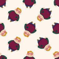 fatty cartoon seamless pattern background N3