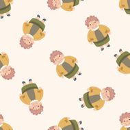 fatty cartoon seamless pattern background N7