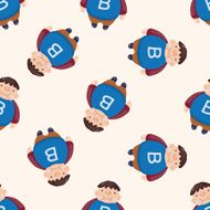 fatty cartoon seamless pattern background N8