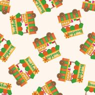 shop store cart cartoon seamless pattern background N3