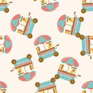shop store cart cartoon seamless pattern background N4