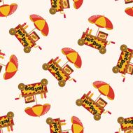 shop store cart cartoon seamless pattern background N5