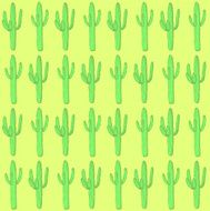 Sketch desert cactus in vintage style