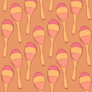 Sketch mexican maracas in vintage style