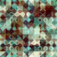 Geometric droplet pattern with polka dot