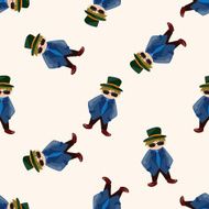 mafia cartoon seamless pattern background N18