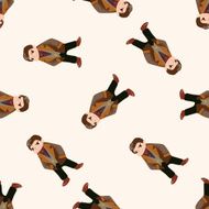 mafia cartoon seamless pattern background N20