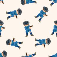 mafia cartoon seamless pattern background N22