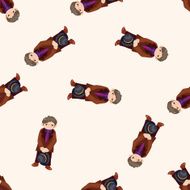 mafia cartoon seamless pattern background N24