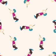 band member singer cartoon seamless pattern background N3