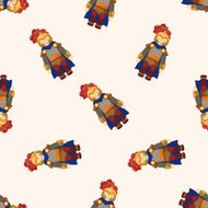 knight cartoon seamless pattern background N9