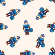 knight cartoon seamless pattern background N12