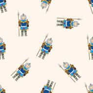 knight cartoon seamless pattern background N13