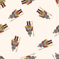 knight cartoon seamless pattern background N16