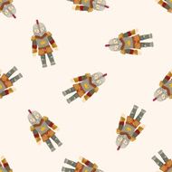 knight cartoon seamless pattern background N17