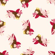 angel cartoon seamless pattern background N9