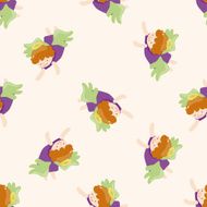 angel cartoon seamless pattern background N11