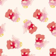 angel cartoon seamless pattern background N13