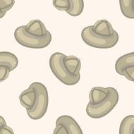 Travel equipment hat cartoon seamless pattern background