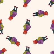 travelling person cartoon seamless pattern background N7