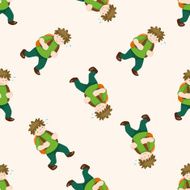 travelling person cartoon seamless pattern background N8
