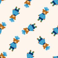 animal chef cartoon seamless pattern background N2