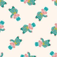 animal pig chef cartoon seamless pattern background