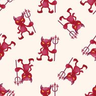 devil cartoon seamless pattern background N9