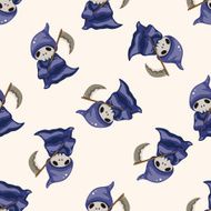 devil cartoon seamless pattern background N12