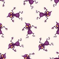 devil cartoon seamless pattern background N14