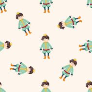 Royal theme prince cartoon seamless pattern background N6