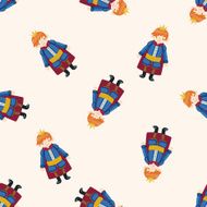 Royal theme prince cartoon seamless pattern background N8
