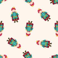 Royal theme prince cartoon seamless pattern background N10