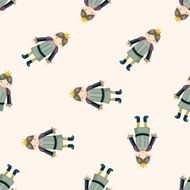 Royal theme prince cartoon seamless pattern background N11