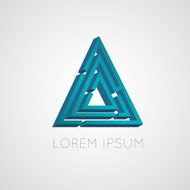 Vector pyramid maze icon