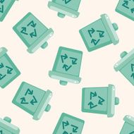 Environmental protection concept Doing recycle t cartoon seamless pattern background N3