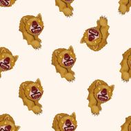 animal cartoon seamless pattern background N33