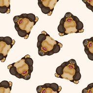 animal cartoon seamless pattern background N34