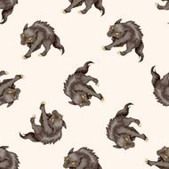 animal cartoon seamless pattern background N36