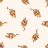 animal cartoon seamless pattern background N37