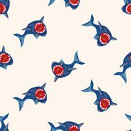 animal cartoon seamless pattern background N38