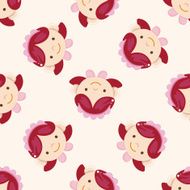 waiter cartoon seamless pattern background
