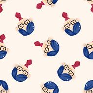 Office workers cartoon seamless pattern background N37