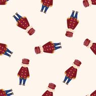 waiter cartoon seamless pattern background N8